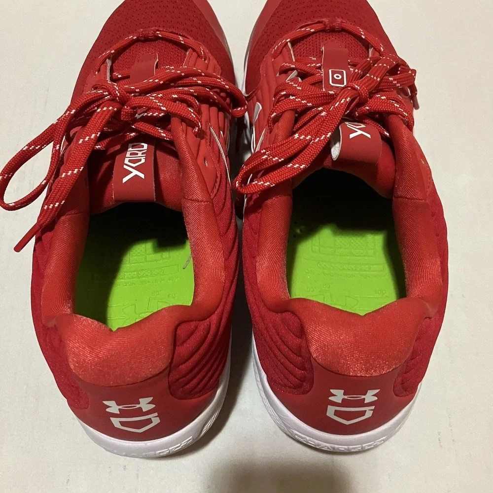 new men's 13 Under Armour UA‎ Yard Turf Baseball Shoes - 3024179-600 Red RARE